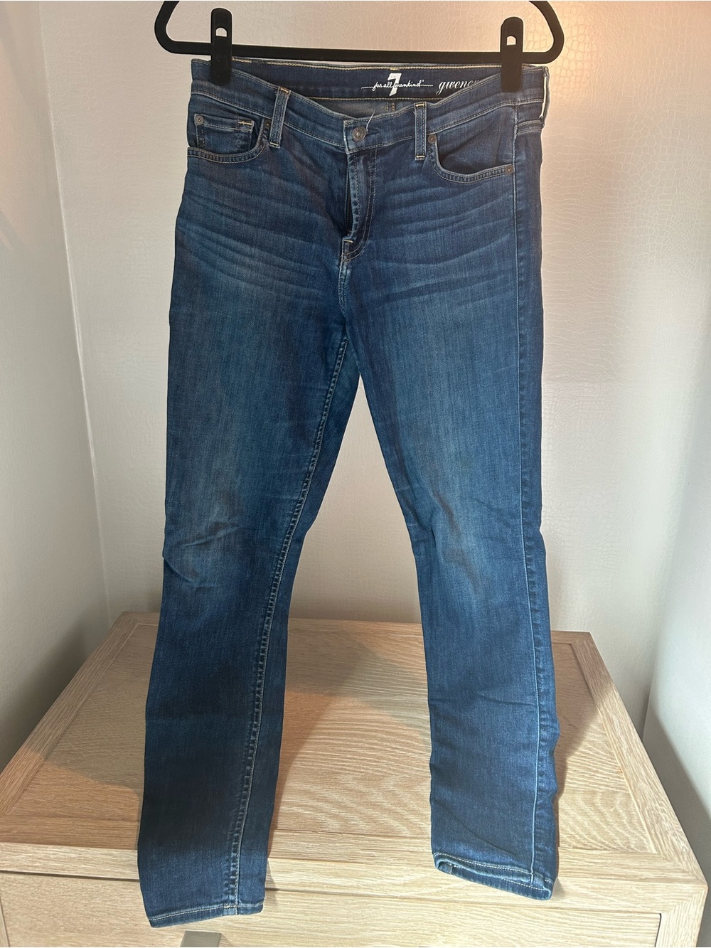 7 For All Mankind Gwenevere Dark Blue Skinny Jeans